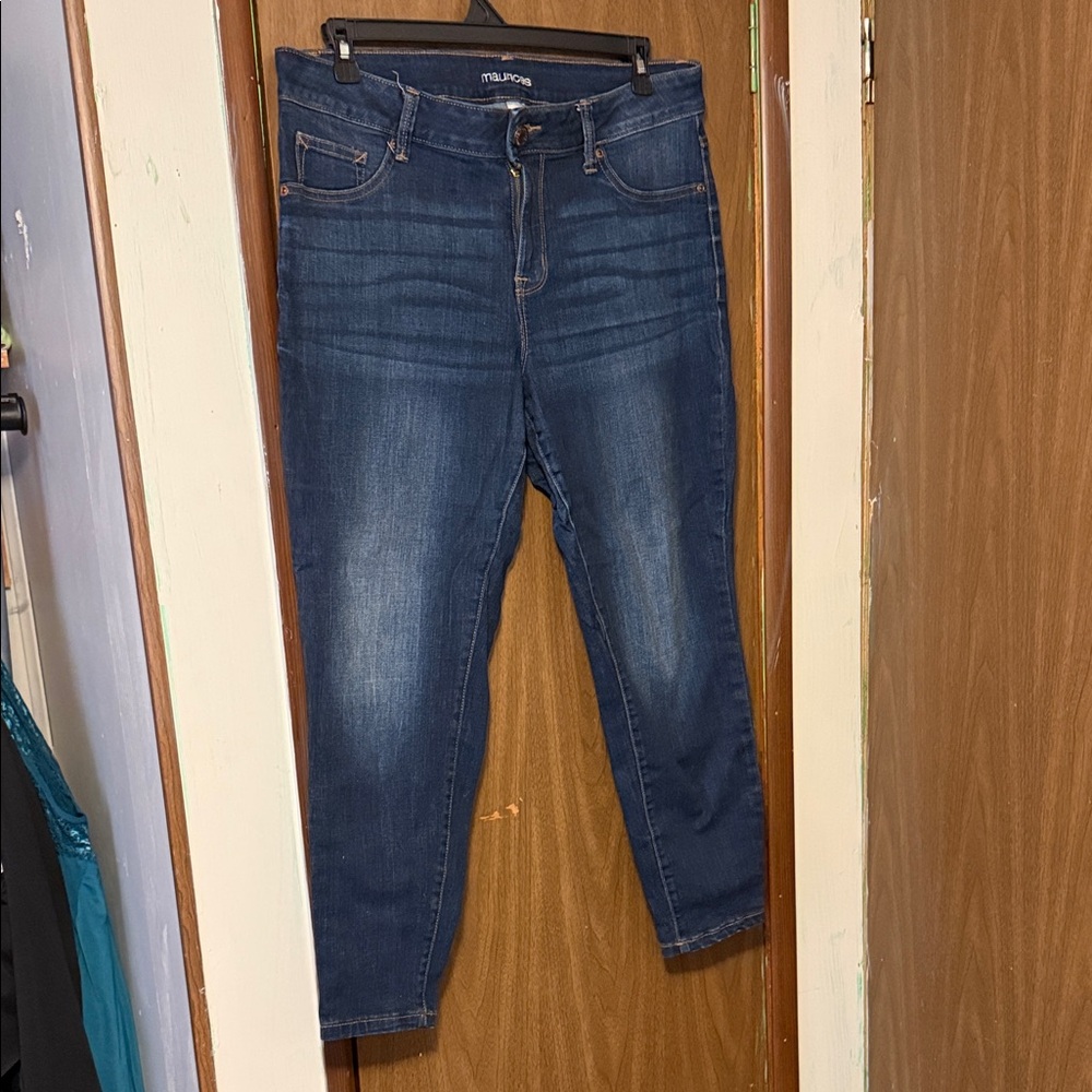 Maurices Dark Blue Ankle Jeans